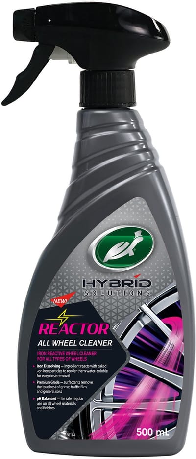 Turtle Wax Hybrid Solutions Reactor - Velgenreiniger - Voor alle soorten velgen – Met ijzer oplossend ingrediënt – Verwijdert hardnekkige vuil & remstofdeeltjes -Kleurverandering geeft visueel signaal - 500ml