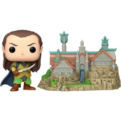 Beeldje Funko POP Town The Lord of the Rings Lord Elrond with Rivendell