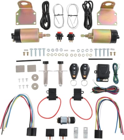 Deur Popper Kit - Elektrische Deuropener - Auto Aanpassing - Dubbele Solenoïde Kracht - 2 Deurs Set - Geel