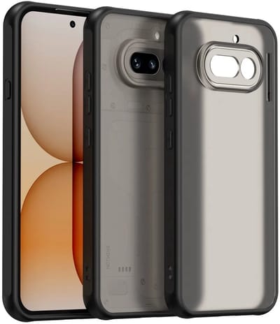 Hoesje geschikt voor Nothing Phone (4a) - Phonesta AirFrost Semi-Transparante Back Cover - Mat Zwart
