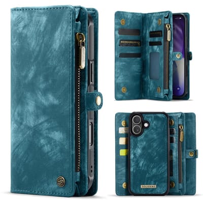 Solidenz Hoesje - Geschikt voor Apple iPhone 17 - Urban Wallet - Blauw