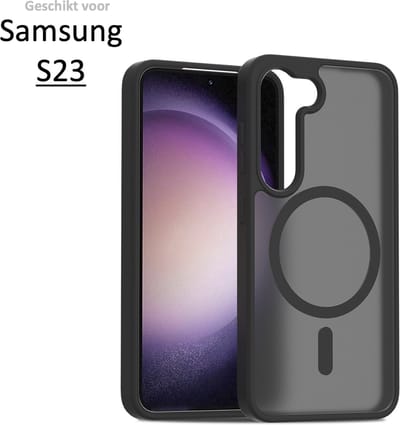 Brosendaal Hoesje - Geschikt voor Samsung Galaxy S23 – Mat Zwart – Telefoonhoesje – Ondersteunt Draadloos Opladen – Ultradun en maximale Valbescherming