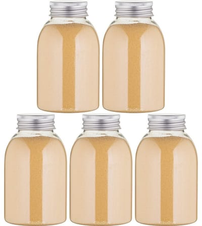 Scrubzout Sweet Orange & Cedarwood - 300 gram - fles met aluminium dop - Hydraterende Lichaamsscrub - set van 5 stuks