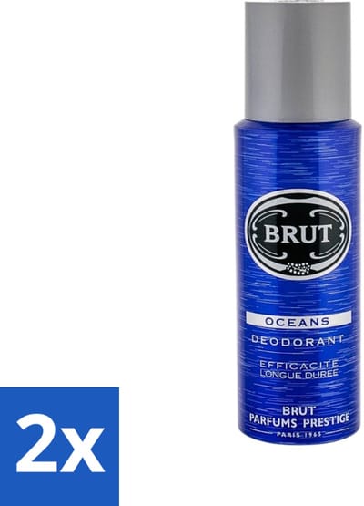 Brut - Deodorant - Spray - Oceans - Fris & maritiem aroma - 200ml - Voordeelverpakking - 2 stuks