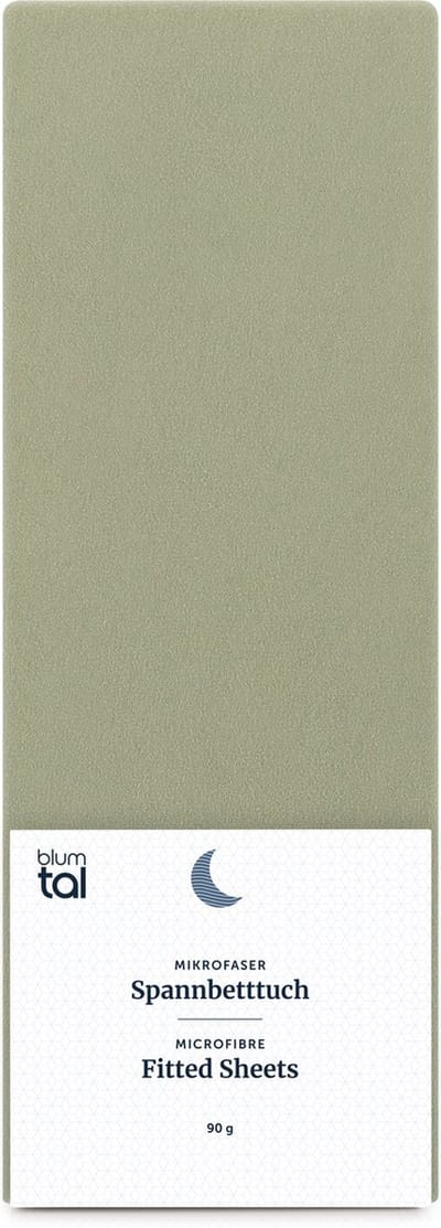 Blumtal Hoeslaken - Microfiber Hoeslakens - 90 x 200 x 30cm - Light Olive Green - Groen