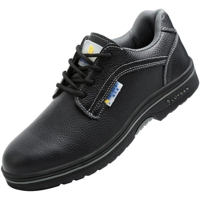 Chaussures d'assurance de travail Chaussures de sécurité isolantes à semelle en caoutchouc anti-écrasement et anti-perforation pour hommes avec tête en sac en plastique 46 black