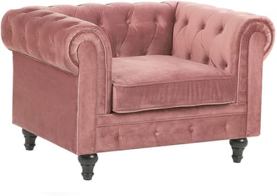 CHESTERFIELD - Chesterfield fauteuil - Perzik - Fluweel
