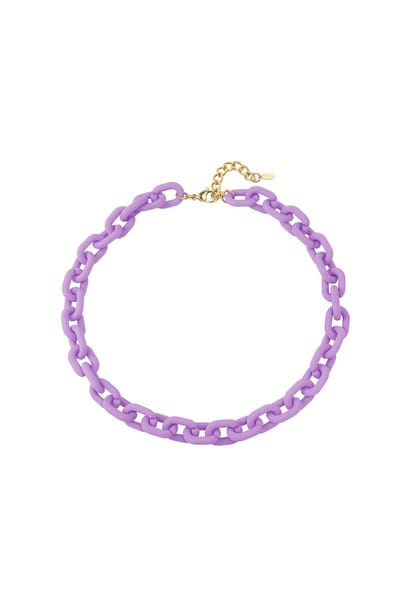 Ketting- Collier- kleurrijk - paars - Yehwang