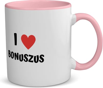 Akyol - i love bonuszus koffiemok - theemok - roze - Zus - de liefste bonuszus - verjaardag - cadeautje voor zus - zus artikelen - kado - geschenk - 350 ML inhoud