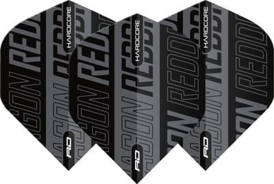 Red Dragon Hardcore XT Black & Grey Print - Dart Flights