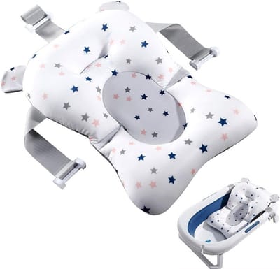 Verzorgende Badmat voor Baby's, Comfortabele Badkussen en Badzitje voor Pasgeborenen, Veiligheid en Gemak voor 0-18 Maanden