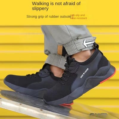 Nouvelles Chaussures d'Assurance Travail Respirantes et Légères Chaussures de Sécurité à Embout Acier Chaussures de Protection Résistantes à l'Usure avec Plaque d'Acier Homme 50