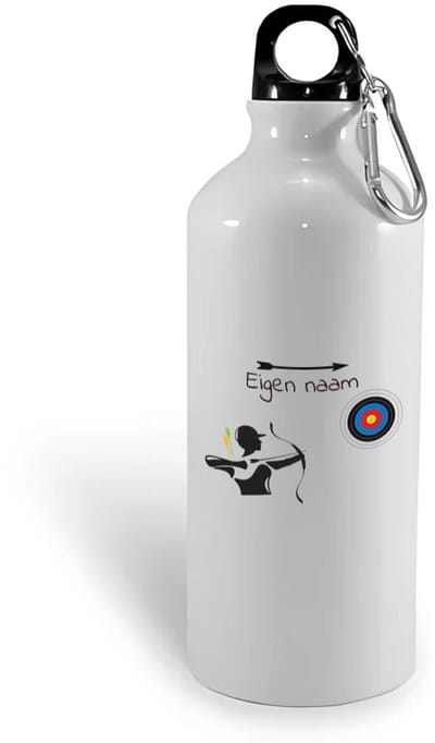Hacebo® - Boogschieten met eigen naam - waterfles - Sport - Boogschieters - Cadeau - Verjaardag - Geschenk - Gepersonaliseerde Jongens en meisjes - water fles - 400ML