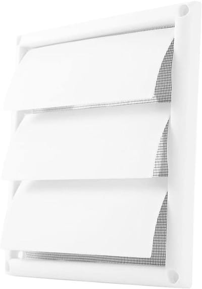 Wandventilatierooster - Ventilatieafdekking Muurrooster - Luchtcirculatie Verbeteren - Verwijderbaar Paneel - 4 en 6 inch - Wit