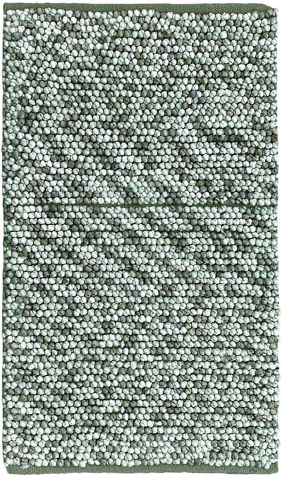 Zohome Badmat Zola - Army Green - Badkamermat - Bidetmat - Badmat Antislip - 50% Katoen 50% Polyester - 60x60 cm