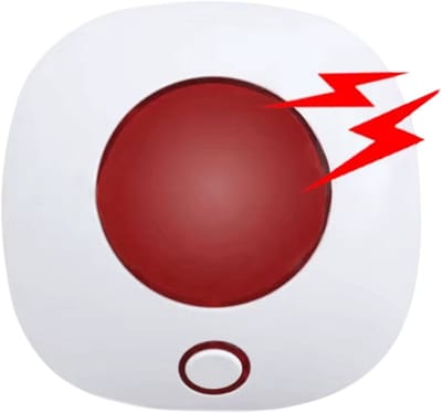 Draadloze Sirene 433MHz – 110dB Inbraakalarm, Stroboscoop Licht, Standalone Beveiligingssysteem voor Binnen