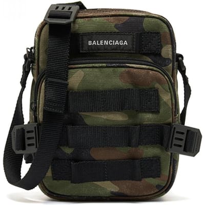 Balenciaga 715852 2aa78 2263 Army Camo Messenger Bag Crossbody Bag 715852 2AA78 2263 black