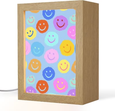 Nachtlampje 15x20 cm - Kinder lampje - Smileys - Kleurrijk - Grappig - Tafellamp kinderkamer - Slaapkamer lamp - Bedlamp kinderen - Kinderlampje stopcontact - Wandlamp babykamer - Nachtlampjes