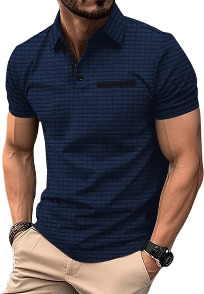 Nivard Poloshirt Heren - T-Shirt Heren - Shirt - Overhemd - Polo Shirt - Marineblauw - XXL