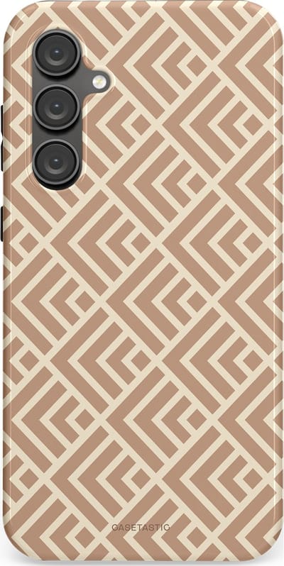 Casetastic Hoesje Geschikt voor Samsung S23 FE - Stijlvolle Beschermende Duo-layer Case - Abstract Zand Kunst