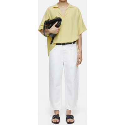 Closed Short Sleeve Tunic Shirts & Blouses Calamatta Yellow Size: S | Blouses Outlet | Dames | Geel