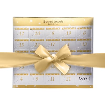 Adventskalender 13 juwelen en 11 parels - Destiny - Goud en Kristal
