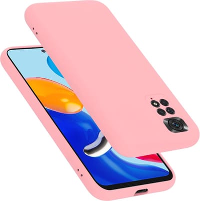 Cadorabo Hoesje geschikt voor Xiaomi RedMi NOTE 11 4G / 11S 4G in LIQUID ROZE - Beschermhoes gemaakt van flexibel TPU silicone Case Cover