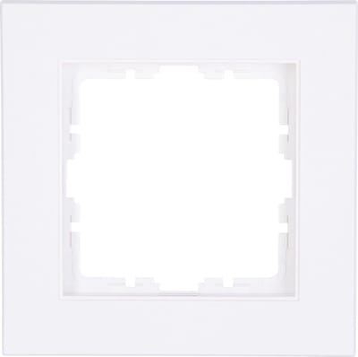 Afdekraam Enkel - Wandplaat Frame - Stopcontact Afwerking - Mat Arctisch Wit - 55x55 mm