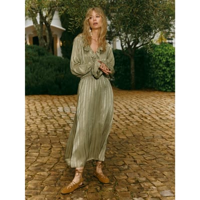Jurk Hollis - Maxi Boho | Kaki