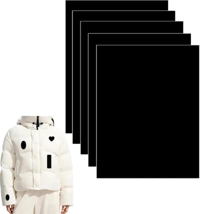 Reparatiepleisters Nylon - Zelfklevende Patches - Textiel Herstellen - Waterdichte Kwaliteit - 20 x 15 cm - Zwart