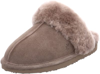 Natural Sense damesleren muiltjes Werra 1152985 pantoffels warme voering grijs