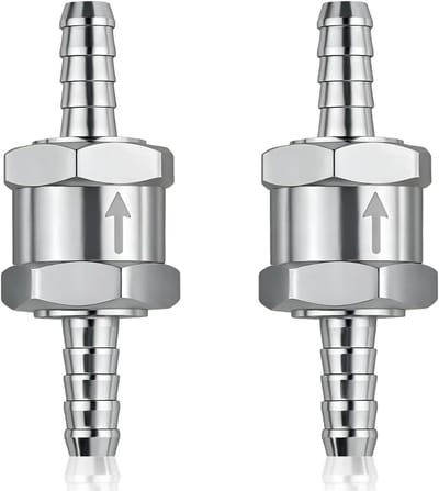 Terugslagklep voor lucht- en waterleidingen, 8mm aluminium, duurzaam en corrosiebestendig