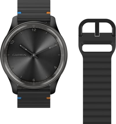 Cazy horlogebandje geschikt voor Garmin Watch Bandje (ActiveFlex) - Smartwatchbandjes - Universeel bandje geschikt voor Garmin Vivomove Style / Trend - Zwart