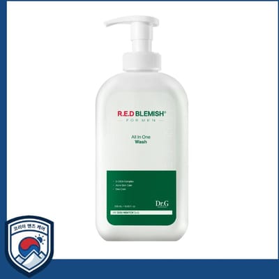 [Dr.G] Red Blemish Voor Mannen Alles-in-één Douchegel 500ml - Professionele Kalmerende Oplaad- & Hoofd-tot-Teen Reinigingstherapie