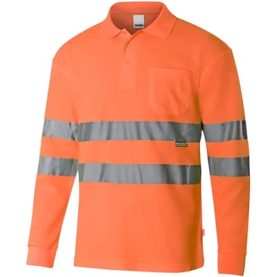 Hoge zichtbaarheid lange mouwen polo Velilla