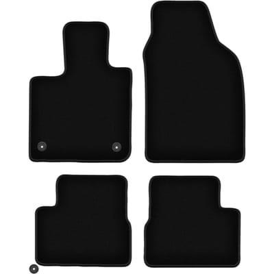 BASIC zwarte veloursmatten voor: Fiat E-500X / 500x Electric crossover (2019-)