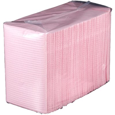 125PCS Tampon Nettoyant Tatouage Bonne Absorption Tissu Épais Nappe de Table Jetable pour Tatoueur Rose white
