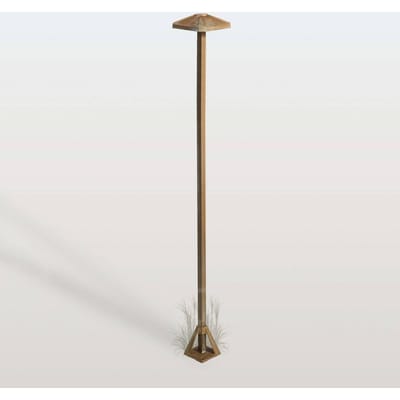 Moretti Luce LED tuinpadverlichting Aura Frame, hoogte 100 cm, antiek messing, IP65