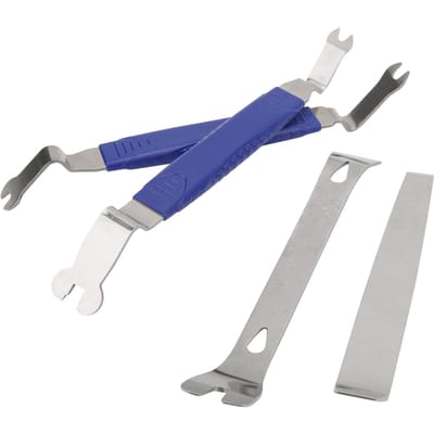Kit d'outils de démontage de garnitures de voiture, 4 pièces, pour tableau de bord, audio, panneau de porte intérieur, clip de démontage, installateur, bleu gray