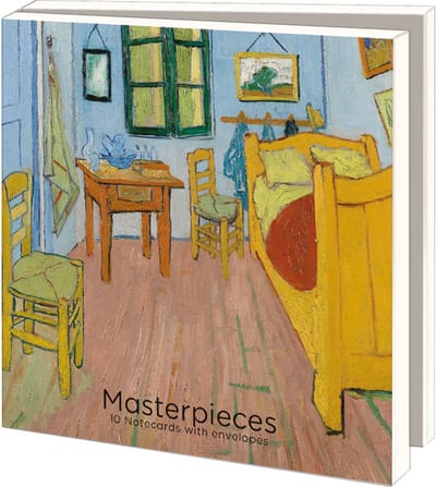 Bekking & Blitz - Wenskaartenmapje - Set wenskaarten - Kunstkaarten - Museumkaarten - Uniek design - 10 stuks - Inclusief enveloppen - Meesterwerken Vincent van Gogh - Masterpieces - Van Gogh Museum Amsterdam