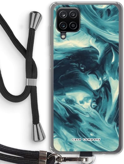 Case Company® - Hoesje met koord geschikt voor Samsung Galaxy A12 hoesje met Koord - Dreaming About Whales - Telefoonhoesje met Zwart Koord - Bescherming aan alle Kanten en Over de Schermrand
