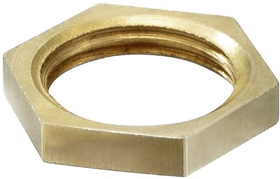 1.2 inch contramoer - Messing - Fijn draad