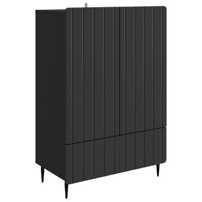 vidaXL - Dressoir - Zwart - 66 - x - 34,5 - x - 97 - cm - Bewerkt - hout