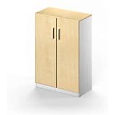 Schäfer Shop Genius Vleugeldeurkast TETRIS SOLID, 3 ordnerhoogten, B 800 x H 1170 mm, 2 legborden, esdoorn/blank aluminium