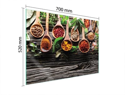 TMK ArtDeko Serie - Glazen Beschermplaat - 70x52 cm - Voor Alle Soorten Kookplaten - Gehard Glas