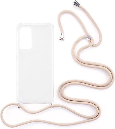 Shop4 - Geschikt voor Xiaomi Mi 10T Hoesje - Zachte Back Case met Koord Beige