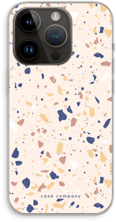Case Company® - Hoesje geschikt voor iPhone 14 Pro hoesje - Terrazzo N°23 - Soft Cover Telefoonhoesje - Bescherming aan alle Kanten en Schermrand