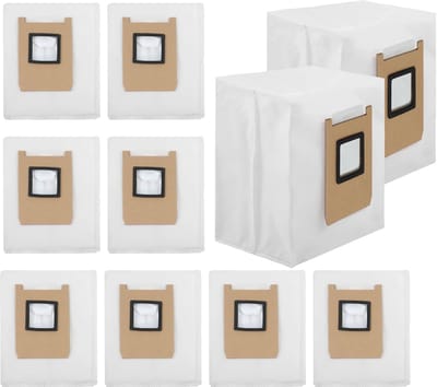 10 stuks-Stofzuigerzakken voor Eufy Omni E20/E25/E28 robot-grote capaciteit-stofzak-vliesstofzak voor schone vloeren-eenvoudige installatie.