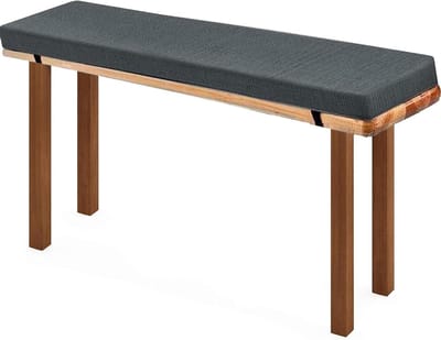 Tuinbank Kussen - Buiten Zitkussen - Comfortabel Zitten - Hogedichtheidsschuim Vulling - 220x40cm - Donkergrijs