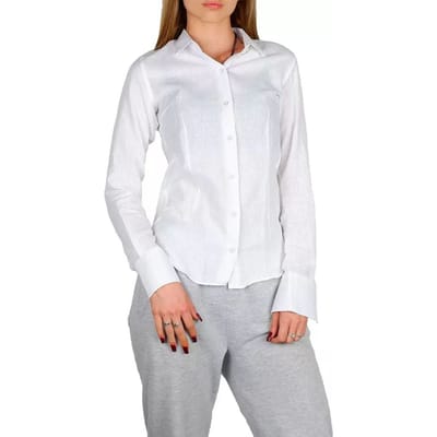 Made in Italy Witte Katoenen Overhemd
